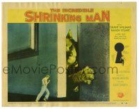 4w597 INCREDIBLE SHRINKING MAN LC #4 '57 sci-fi classic, Grant Williams fighting giant cat!