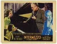 4w600 INTERMEZZO other company LC '39 John Halliday w/pipe stares at pretty pianist Ingrid Bergman!