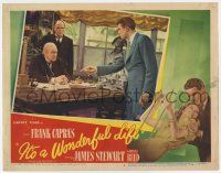 4w613 IT'S A WONDERFUL LIFE LC #4 '46 James Stewart confronts Lionel Barrymore, Capra classic!