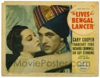 4w669 LIVES OF A BENGAL LANCER LC '35 close up of turbaned Gary Cooper held by Kathleen Burke!