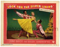 4w672 LOOK FOR THE SILVER LINING LC #7 '49 beautiful June Haver in yellow dress dancing w/ 2 guys!