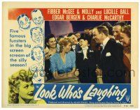 4w673 LOOK WHO'S LAUGHING LC #6 R52 Edgar Bergen laughs at Lucille Ball & Charlie McCarthy!
