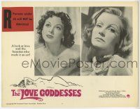 4w679 LOVE GODDESSES LC #8 '65 great split image of Hollywood beauties Hedy Lamarr & Greta Garbo!
