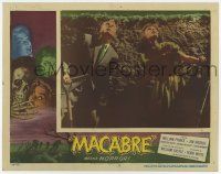4w689 MACABRE LC #3 '58 William Prince & Christine White stare up out of grave they dug!