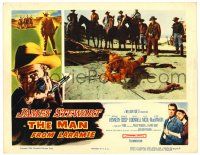 4w698 MAN FROM LARAMIE LC '55 James Stewart tied to horse & dragged on ground, Anthony Mann!