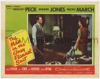 4w699 MAN IN THE GRAY FLANNEL SUIT LC #6 '56 Gregory Peck holding toy looks at Jennifer Jones!
