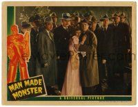 4w700 MAN MADE MONSTER LC '41 Lionel Atwill & men in trench coats surround scared Anne Nagel