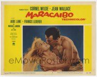 4w705 MARACAIBO LC #5 '58 sexy close up of barechested Cornel Wilde & Jean Wallace!