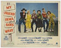4w739 MY FRIEND IRMA GOES WEST LC #3 '50 early Dean Martin & Jerry Lewis in lineup with top stars!