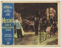 4w748 NIGHT HAS A THOUSAND EYES LC #2 '48 Edward G. Robinson is a true clairvoyant posing as fake!