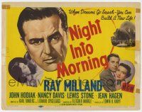 4w090 NIGHT INTO MORNING TC '51 great dramatic art of alcoholic Ray Milland & family!