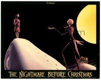 4w753 NIGHTMARE BEFORE CHRISTMAS LC '93 Tim Burton, Disney, great image of Sally & Jack by moon!