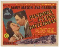 4w099 PANDORA & THE FLYING DUTCHMAN TC '51 romantic c/u of James Mason & sexy Ava Gardner!