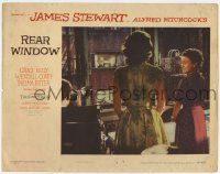 4w798 REAR WINDOW LC #2 R60 Alfred Hitchcock, Jimmy Stewart, Grace Kelly & Ritter look out window!