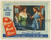 4w809 REVOLT OF MAMIE STOVER LC #4 '56 sexy Jane Russell points her finger at Joan Leslie!