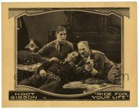 4w811 RIDE FOR YOUR LIFE LC '25 Hoot Gibson looks in the direction his dying friend is pointing!