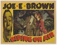 4w812 RIDING ON AIR LC '37 Joe E. Brown wearing parachute romances pretty Florence Rice in tree!