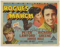 4w117 ROGUE'S MARCH TC '52 Peter Lawford, Janice Rule & Richard Greene in a land of mystery!