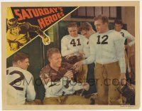 4w829 SATURDAY'S HEROES LC '37 young uniformed college football player Van Heflin in locker room!
