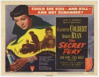 4w126 SECRET FURY TC '50 Claudette Colbert, Robert Ryan, murder mystery directed by Mel Ferrer!