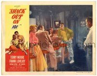 4w842 SHACK OUT ON 101 LC '56 Keenan Wynn watches Terry Moore & Lee Marvin with gun at bar!