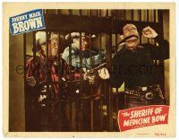 4w848 SHERIFF OF MEDICINE BOW LC #7 '48 Johnny Mack Brown & Max Terhune attack through prison bars!