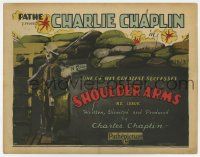 4w132 SHOULDER ARMS TC R22 WWI soldier Charlie Chaplin in his second million dollar picture!