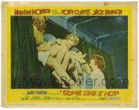 4w861 SOME LIKE IT HOT LC #4 '59 Tony Curtis tries to talk Jack Lemmon out of the upper berth!