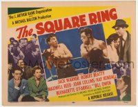 4w142 SQUARE RING TC '55 boxer Robert Beatty in the ring + sexy Joan Collins & Kay Kendall!