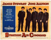 4w889 STRATEGIC AIR COMMAND LC #4 '55 military pilot James Stewart & 4 officers stare into space!