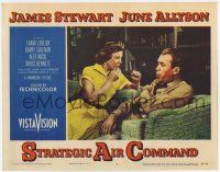 4w890 STRATEGIC AIR COMMAND LC #7 '55 June Allyson is sorry for hitting pilot James Stewart!