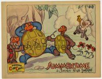 4w894 SUMMERTIME LC '35 great Ub Iwerks art of turtles playing tic-tac-toe & pan goat w/ pipe!