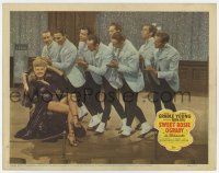 4w897 SWEET ROSIE O'GRADY LC '43 eight guys in suits romancing pretty Betty Grable on stage!