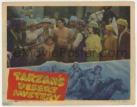 4w903 TARZAN'S DESERT MYSTERY LC '43 Johnny Weissmuller protects Johnny Sheffield from angry men!