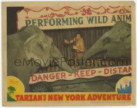 4w904 TARZAN'S NEW YORK ADVENTURE LC '42 elephants rescue Johnny Weissmuller from circus cage!