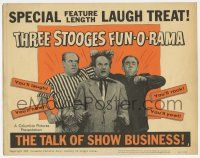 4w153 THREE STOOGES FUN-O-RAMA TC '59 wacky image of Moe Howard, Larry Fine & Joe Besser!