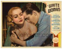 4w977 WHITE WOMAN LC '33 best romantic close up of too sexy Carole Lombard & Kent Taylor!