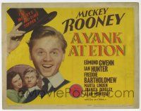 4w176 YANK AT ETON TC '42 Mickey Rooney in tuxedo and top hat with pretty girl!