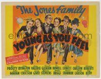 4w179 YOUNG AS YOU FEEL TC '40 wacky artwork of The Jones Family arm-in-arm!