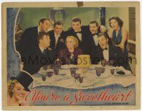 4w996 YOU'RE A SWEETHEART LC '37 Alice Faye, George Murphy & all top cast singing in restaurant!