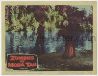 4w999 ZOMBIES OF MORA TAU LC #3 '57 old lady watches bearded undead guy march into river!