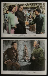 4x995 LEFT HAND OF GOD 2 color 8x10 stills '55 priest Humphrey Bogart, sexy Gene Tierney!