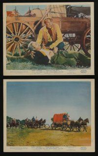 4x083 MAN OF THE WEST 2 color English FOH LCs '60 Anthony Mann, cowboy Gary Cooper!