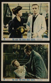 4x084 MAN WHO COULD CHEAT DEATH 2 color English FOH LCs '59 Hammer horror, cool horror images!