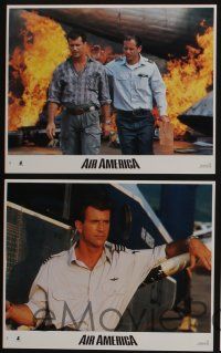 4x672 AIR AMERICA 8 8x10 mini LCs '90 Mel Gibson & Robert Downey Jr. are flying for the CIA!