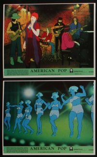4x677 AMERICAN POP 8 8x10 mini LCs '81 Ralph Bakshi rock & roll cartoon, cool images!
