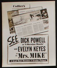 4x175 MRS. MIKE 10 8x10 stills '49 great images of sexy Evelyn Keyes and Mountie Dick Powell!