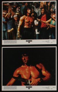 4x877 RAMBO III 8 8x10 mini LCs '88 Sylvester Stallone returns as John Rambo, cool images, Crenna!