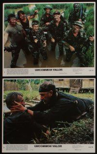 4x939 UNCOMMON VALOR 8 8x10 mini LCs '83 Gene Hackman, Fred Ward, Patrick Swayze & Tex Cobb!