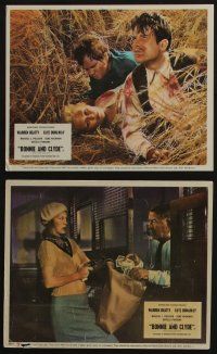 4x021 BONNIE & CLYDE 6 color English FOH LCs '67 crime duo Warren Beatty & Faye Dunaway, w/ Pollard